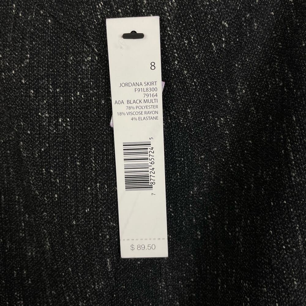 T Tahari NEW Jordana Black Speckled Corpcore Career Classic Office Pencil Skirt - Picture 8 of 9